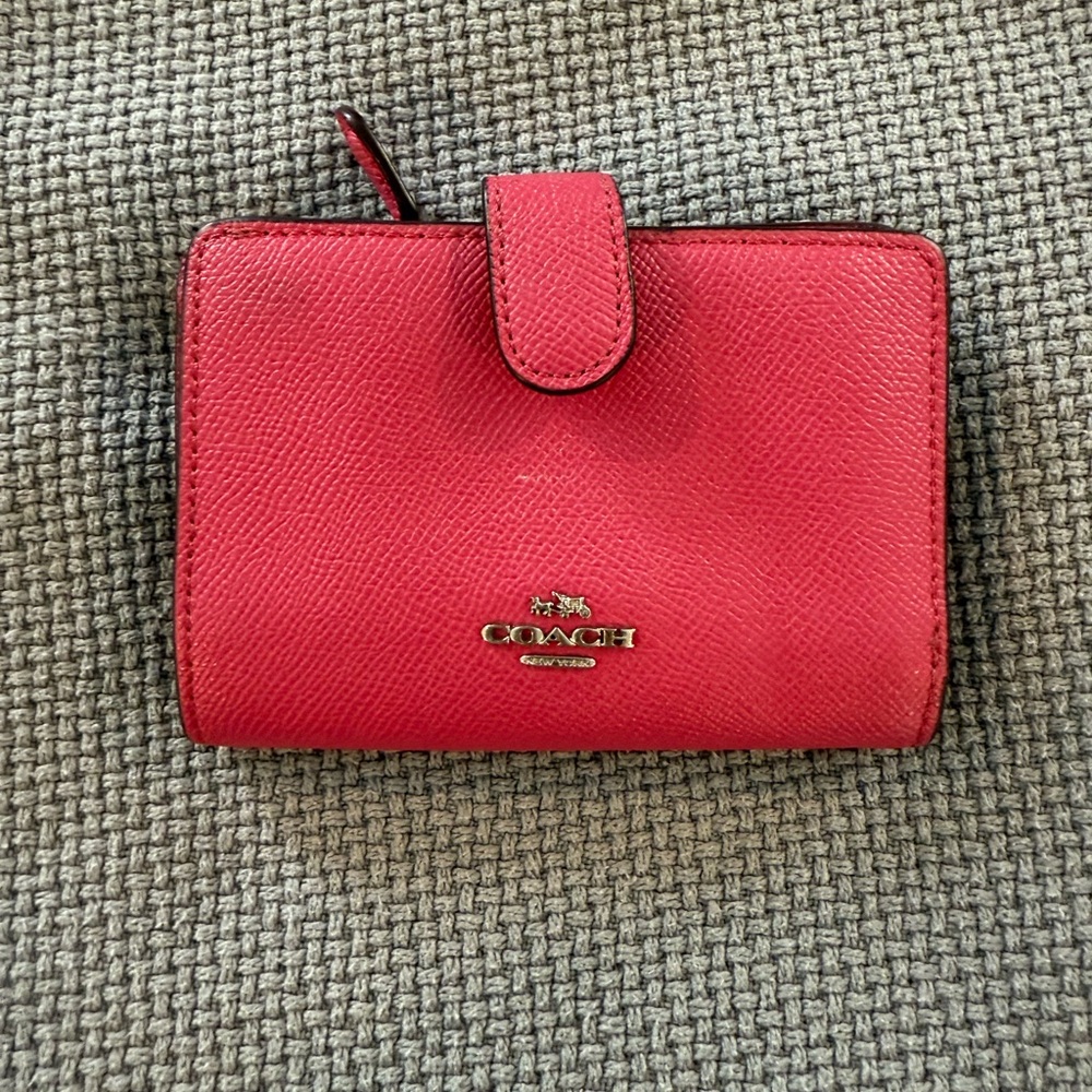 Coach Pink Leather Wallet